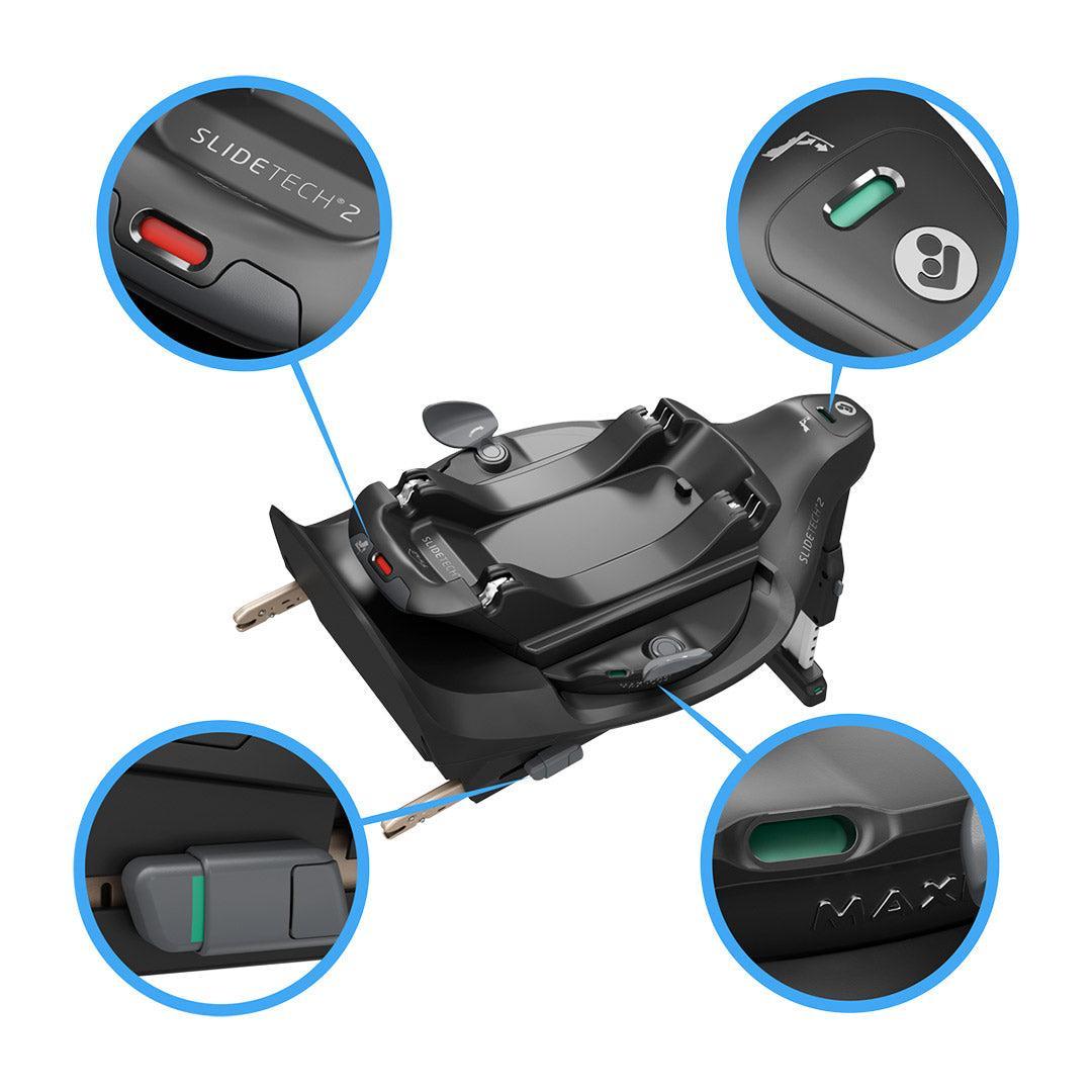 Maxi-Cosi FamilyFix Slide Pro - Black-Car Seat Bases-Black- | Natural Baby Shower