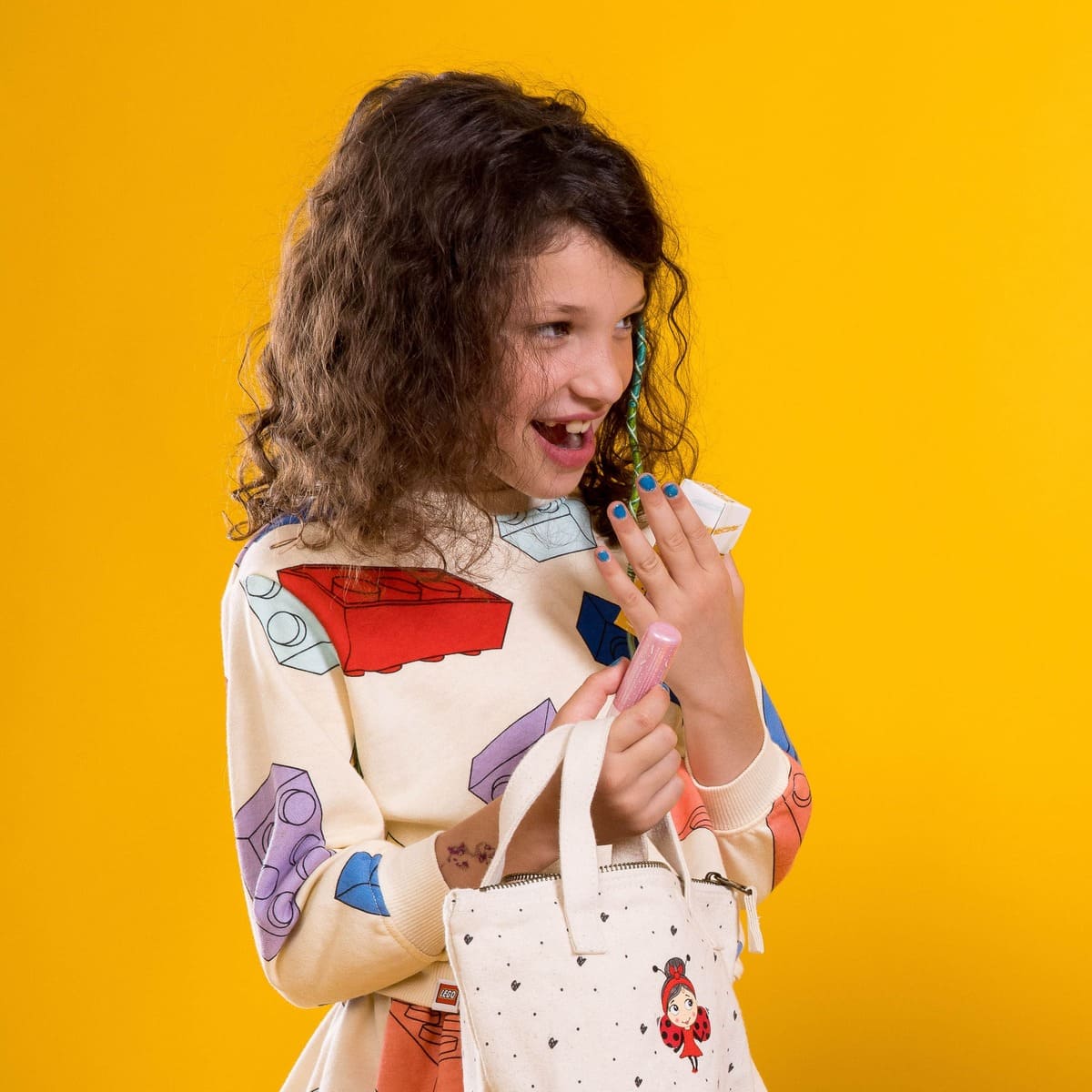 Miss Nella - Bright Blue Glitter Peelable Nail Polish