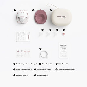 Momcozy M6 Single Breast Pump - White-Breast Pumps-White- | Natural Baby Shower