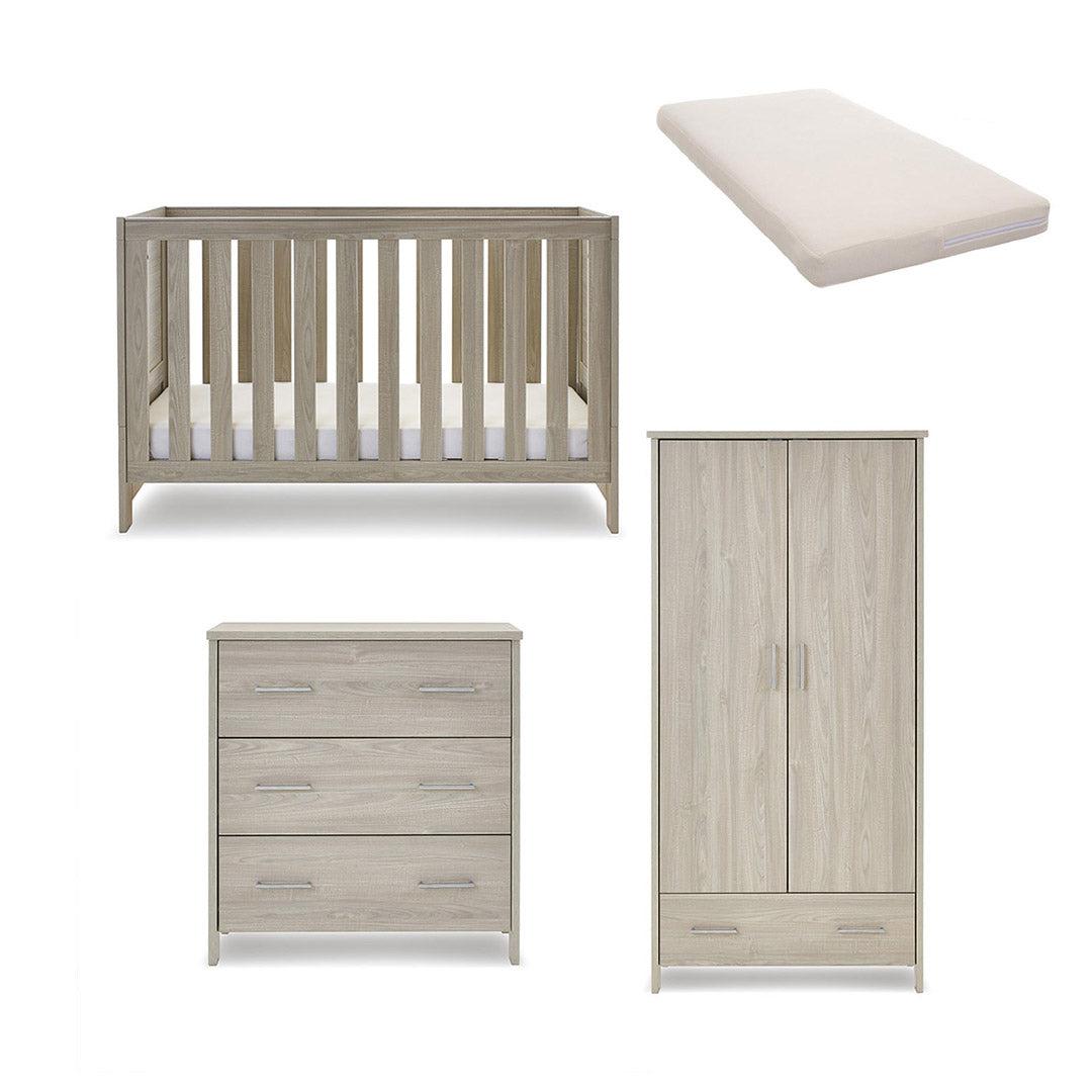 Obaby Nika 3 Piece Room Set - Grey Wash-Nursery Sets-Grey Wash-No Mattress | Natural Baby Shower