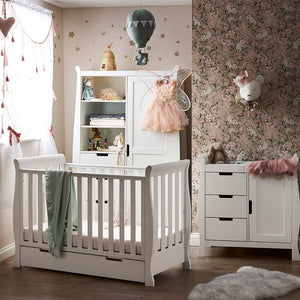 Obaby Stamford Mini 3 Piece Room Set - White-Nursery Sets- | Natural Baby Shower