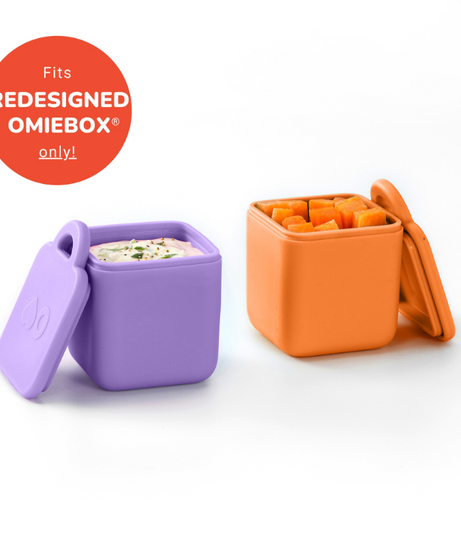 Omiebox - Bento Box Inner Compartment Containers 2pcs Purple/Orange