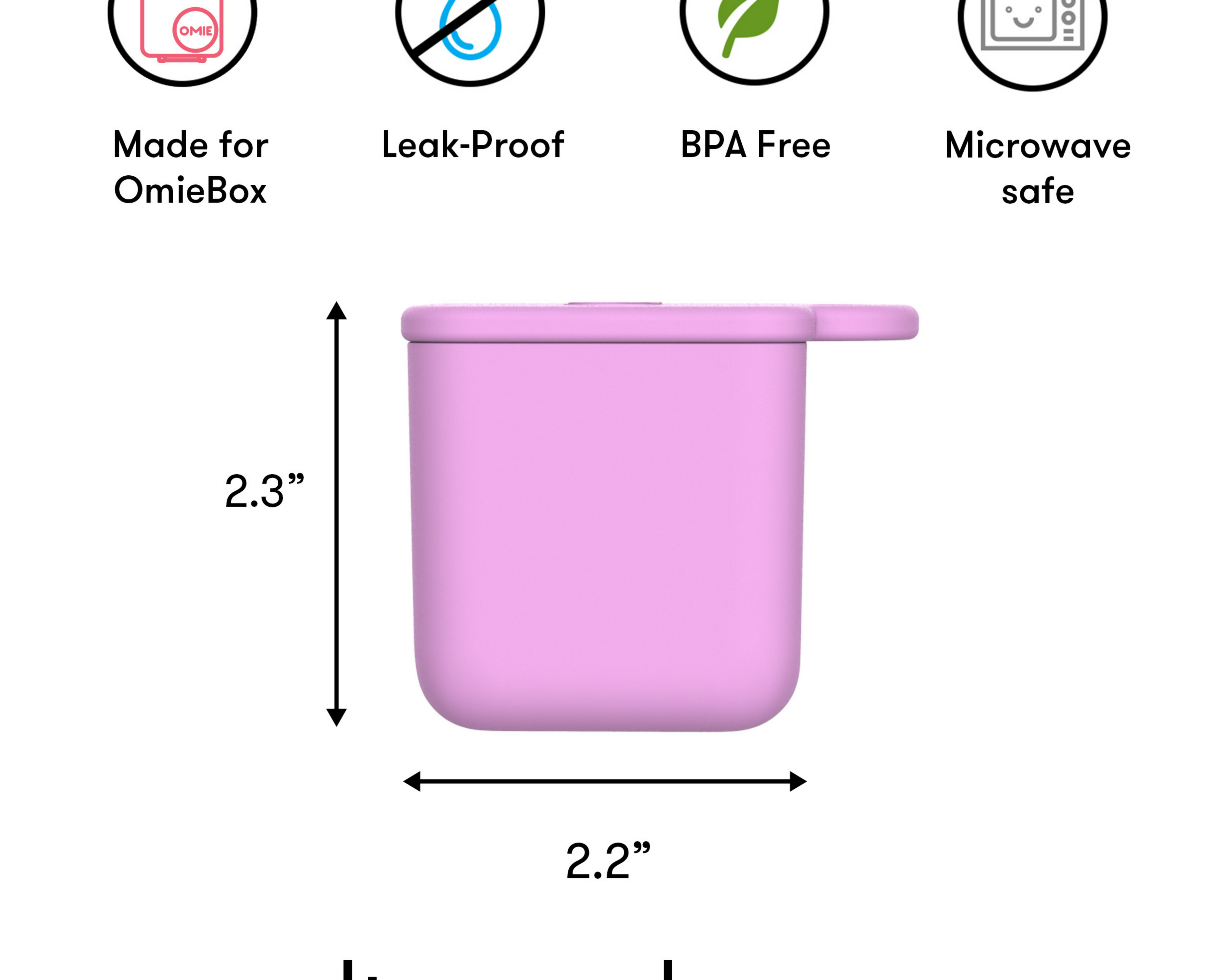 Omiebox - Bento Box Inner Compartment Containers 2pcs Pink/Turquoise