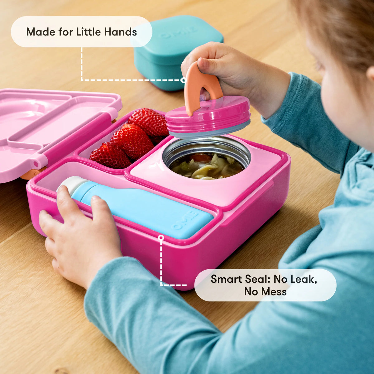 Omiebox - Insulated Fairy Pink Bento Lunch Box
