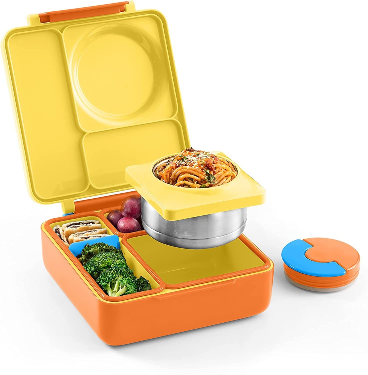 OmieBox Heat Insulated Yellow Bento Lunch Box
