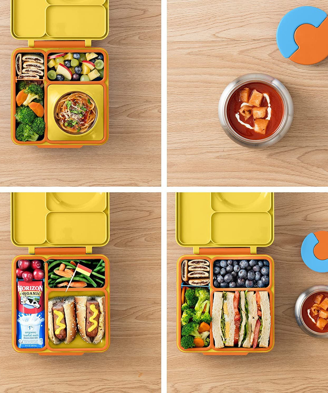 OmieBox Heat Insulated Yellow Bento Lunch Box