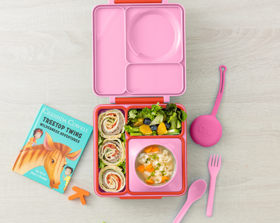 Omiebox - OmiePod Balloon Pink Silicone Fork and Spoon Set