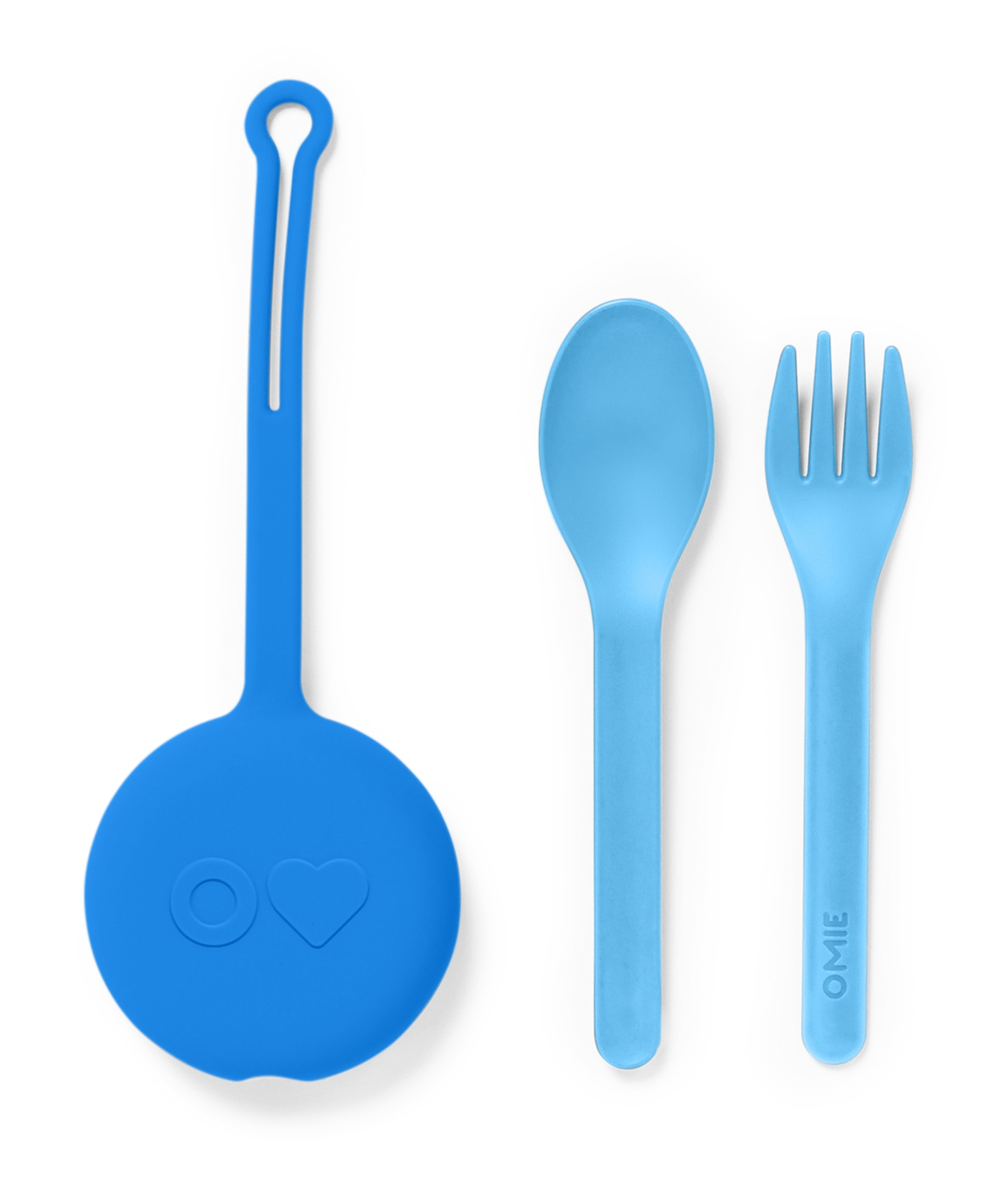 Omiebox - OmiePod Capri Blue Silicone Fork and Spoon Set