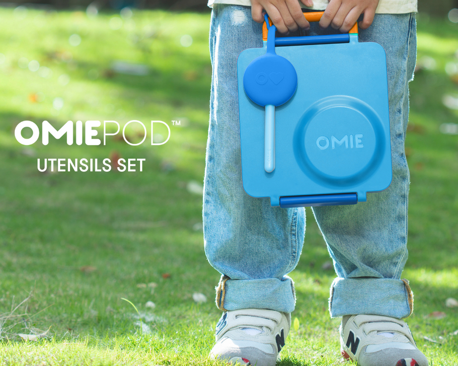 Omiebox - OmiePod Capri Blue Silicone Fork and Spoon Set