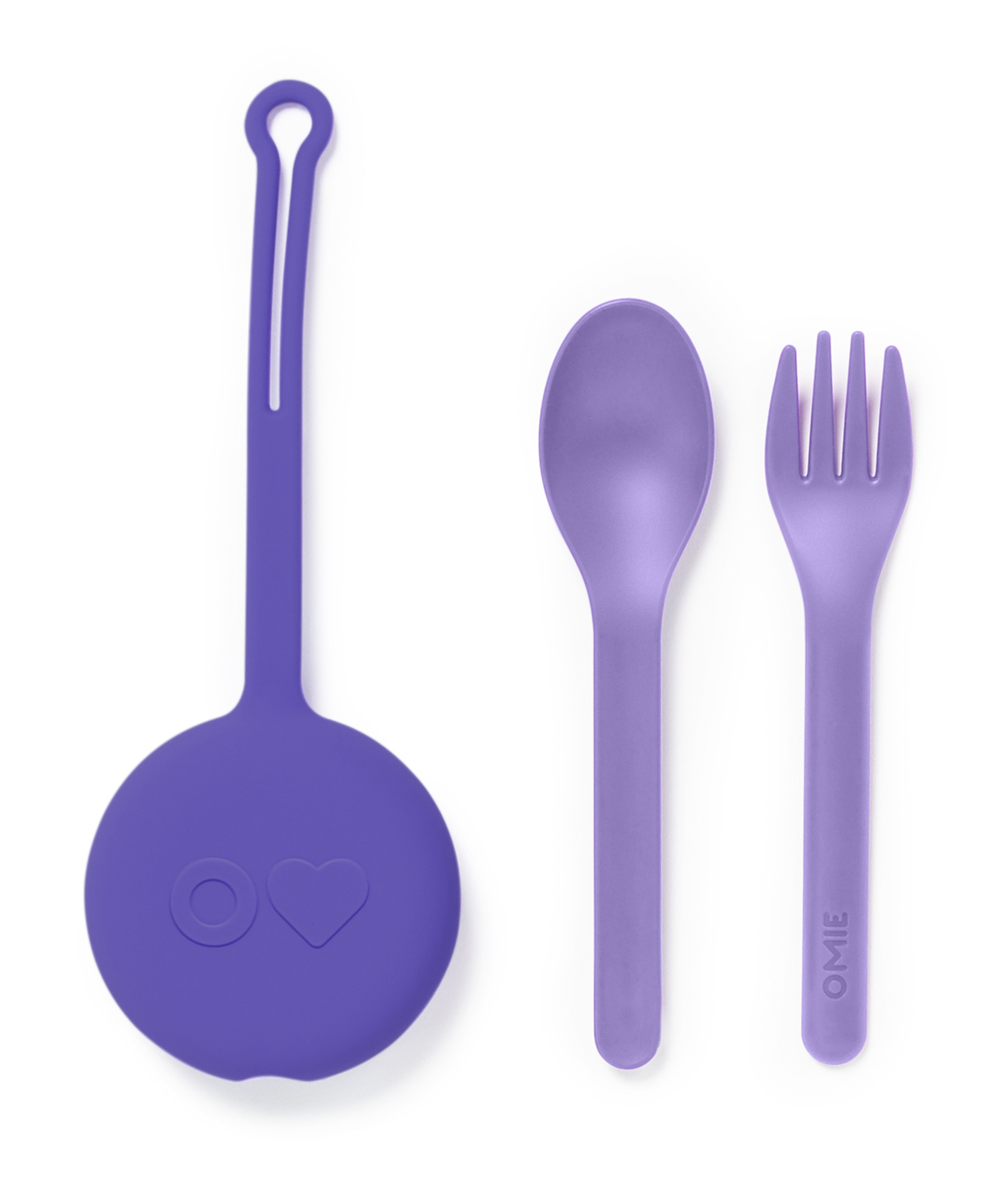 Omiebox - OmiePod Purple Silicone Fork and Spoon Set