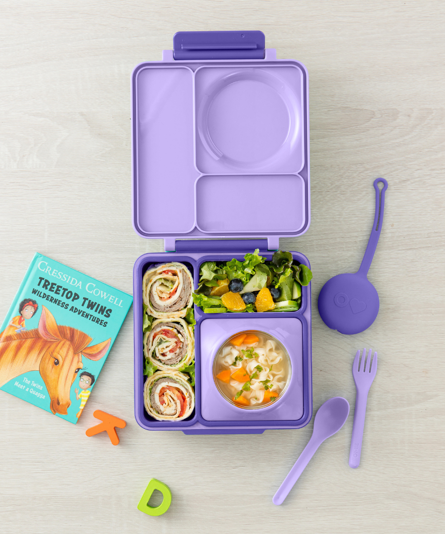 Omiebox - OmiePod Purple Silicone Fork and Spoon Set