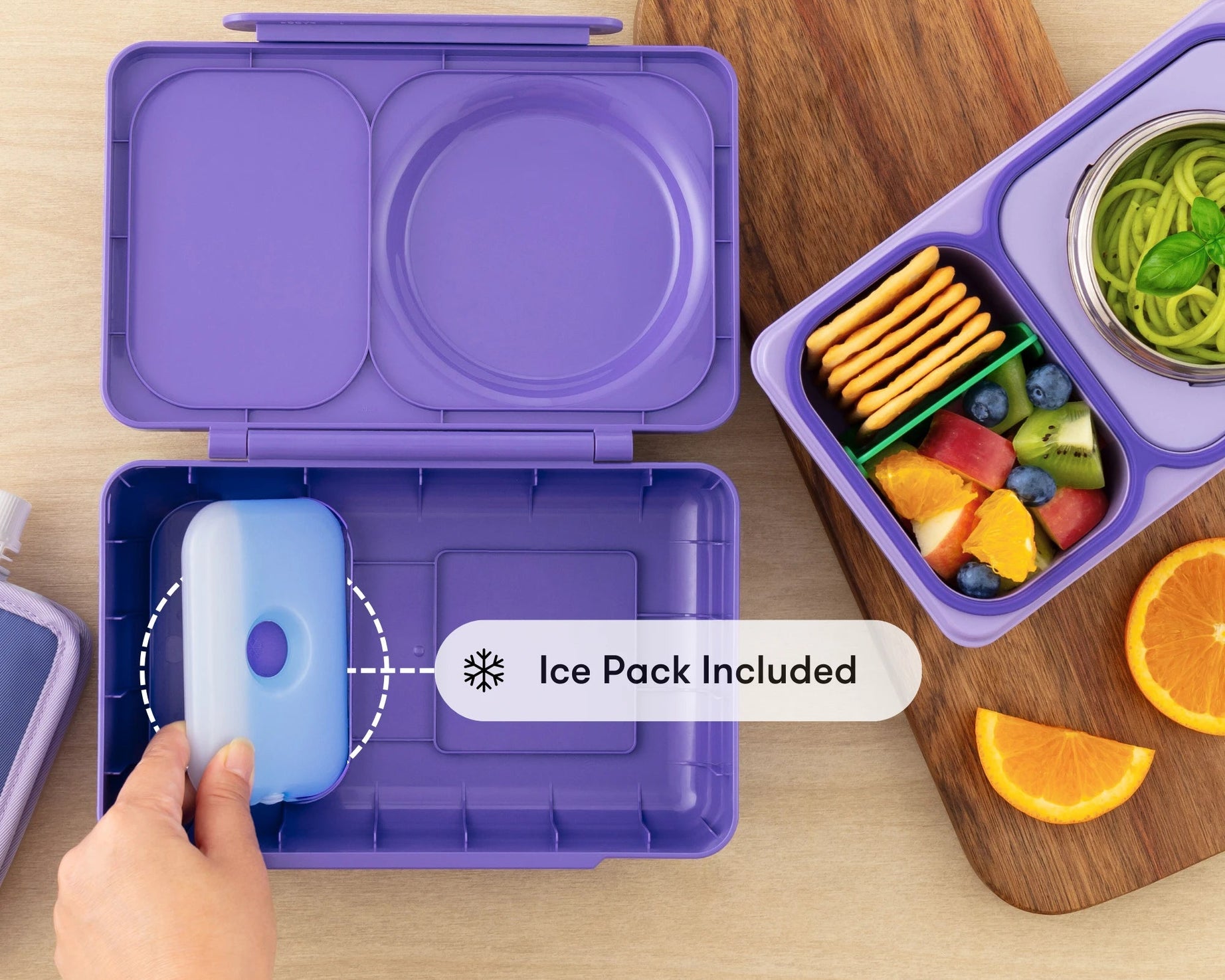 Omiebox - UP Heat Insulated 2nd Generation Galaxy Purple Bento Lunch Box