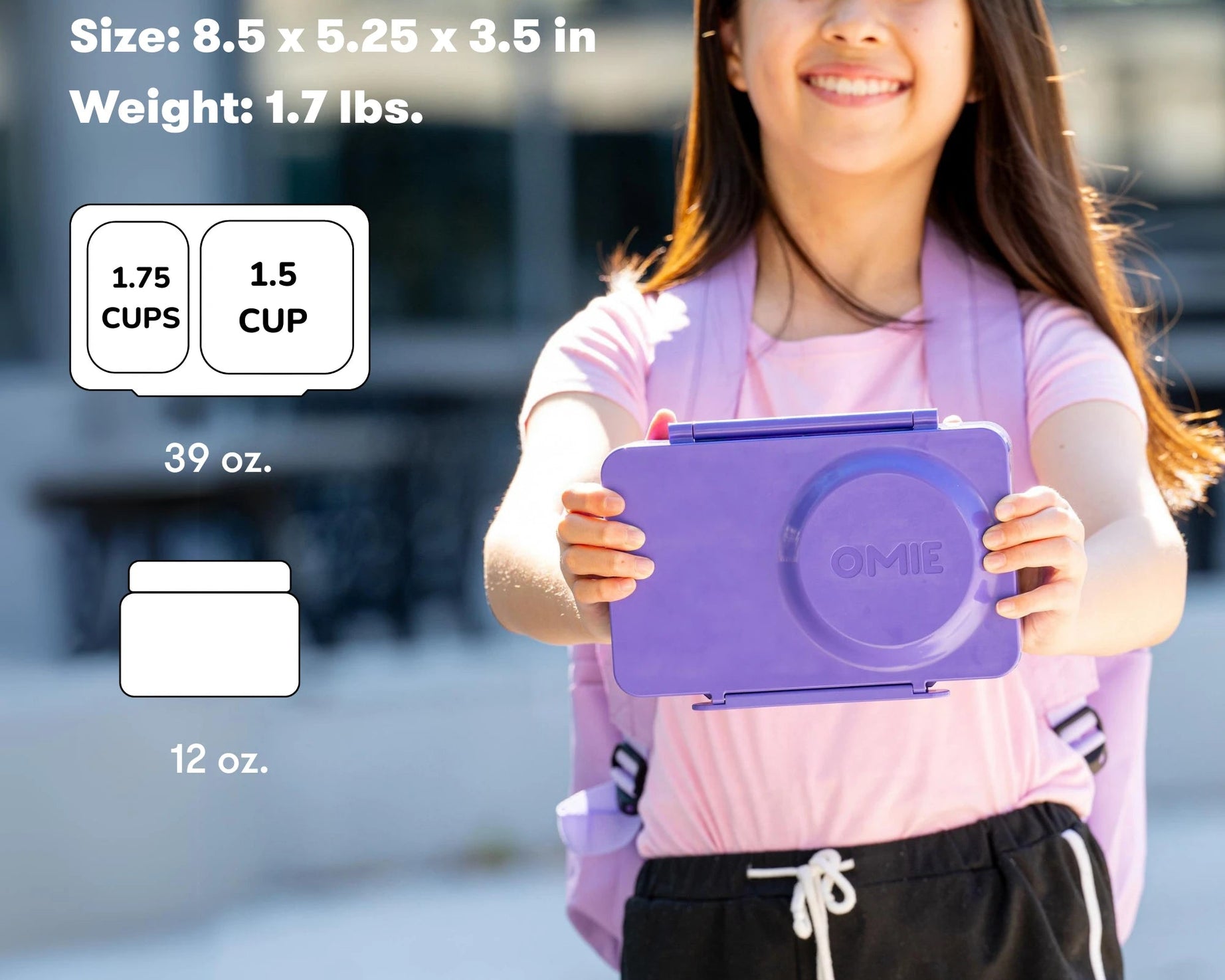 Omiebox - UP Heat Insulated 2nd Generation Galaxy Purple Bento Lunch Box