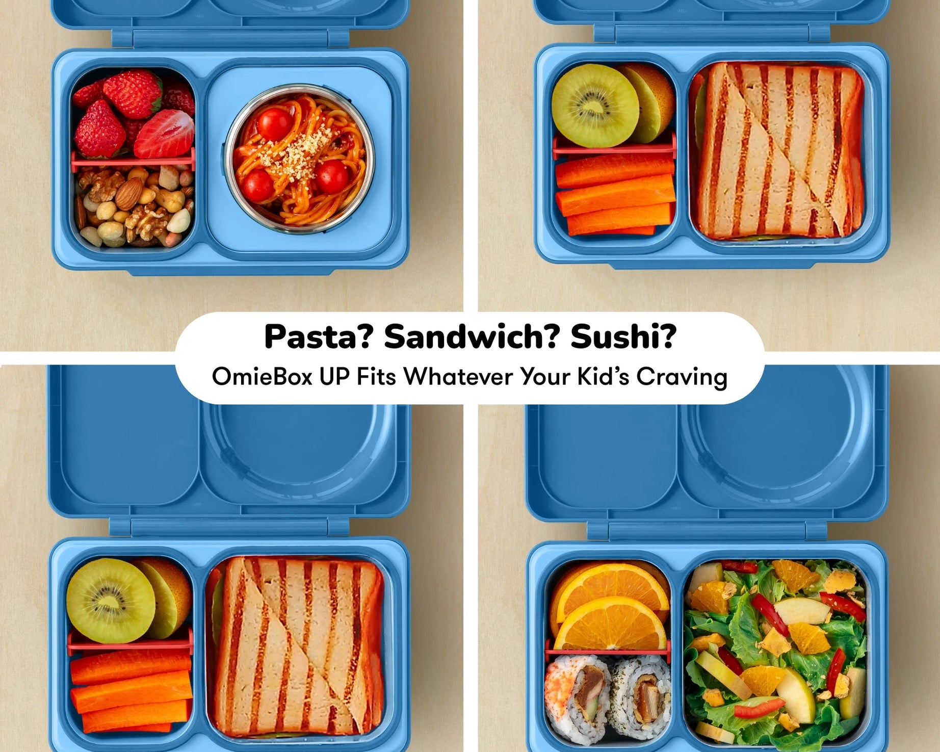 Omiebox - UP Heat Insulated 2nd Generation Cosmic Blue Bento Lunch Box