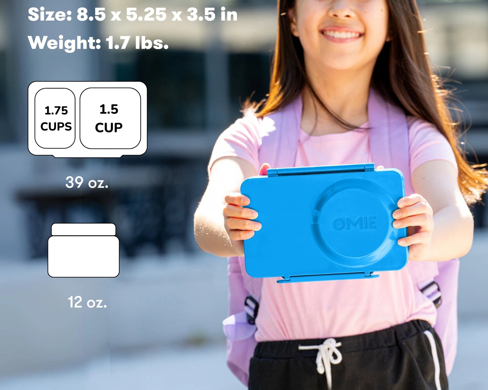 Omiebox - UP Heat Insulated 2nd Generation Cosmic Blue Bento Lunch Box