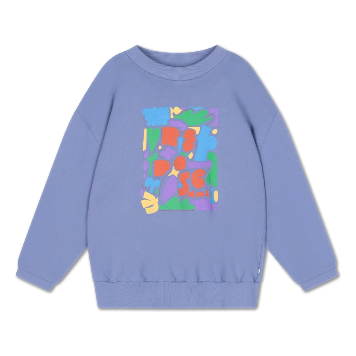 Repose AMS - Oversized Sweat Cozydrop Logo Graphic Organic Cotton | Gray-Blue