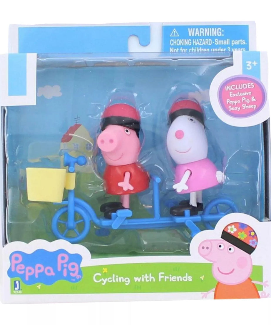 Peppa Pig - Figure Toy Set on a Bicycle Trip with Friend