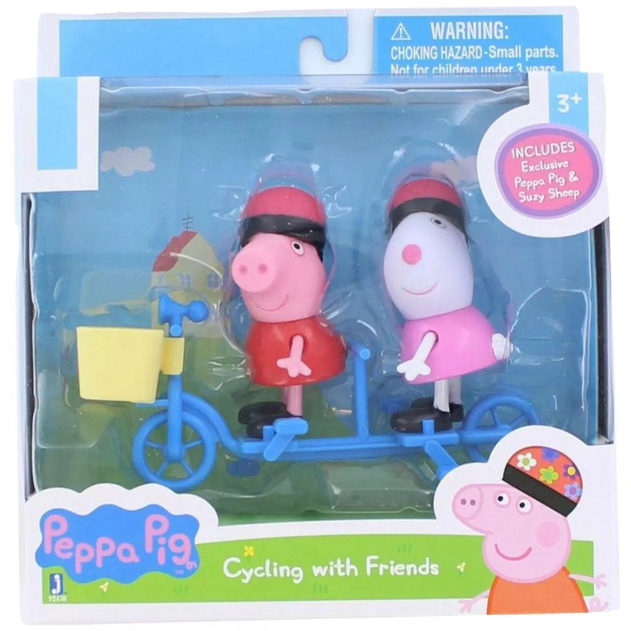 Peppa Pig - Figure Toy Set on a Bicycle Trip with Friend