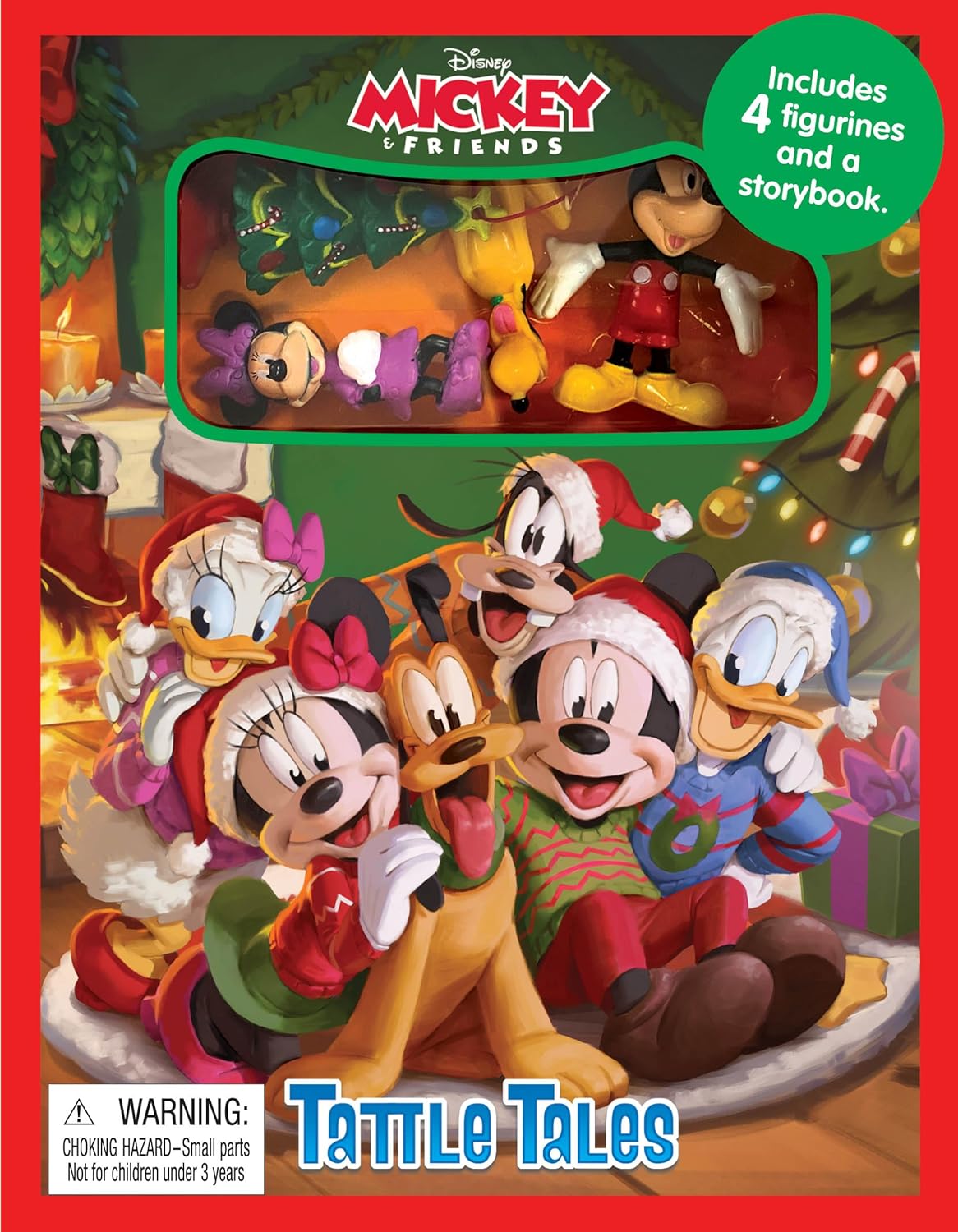 Phidal - Mickey and Friends Christmas Fun Figure Toy English Activity and Story Book