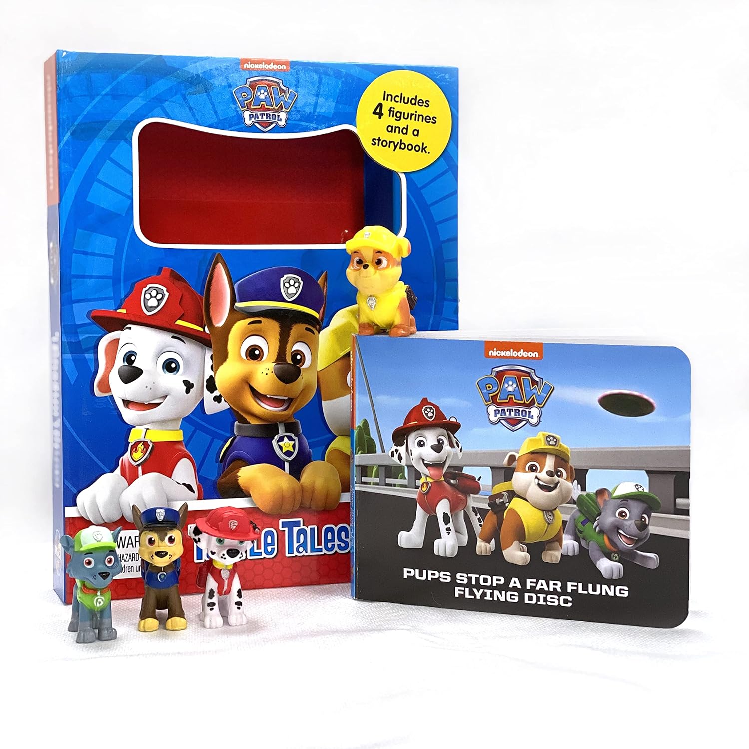 Phidal - Paw Patrol Tattle Tales Figurine Toy English Activity and Story Book
