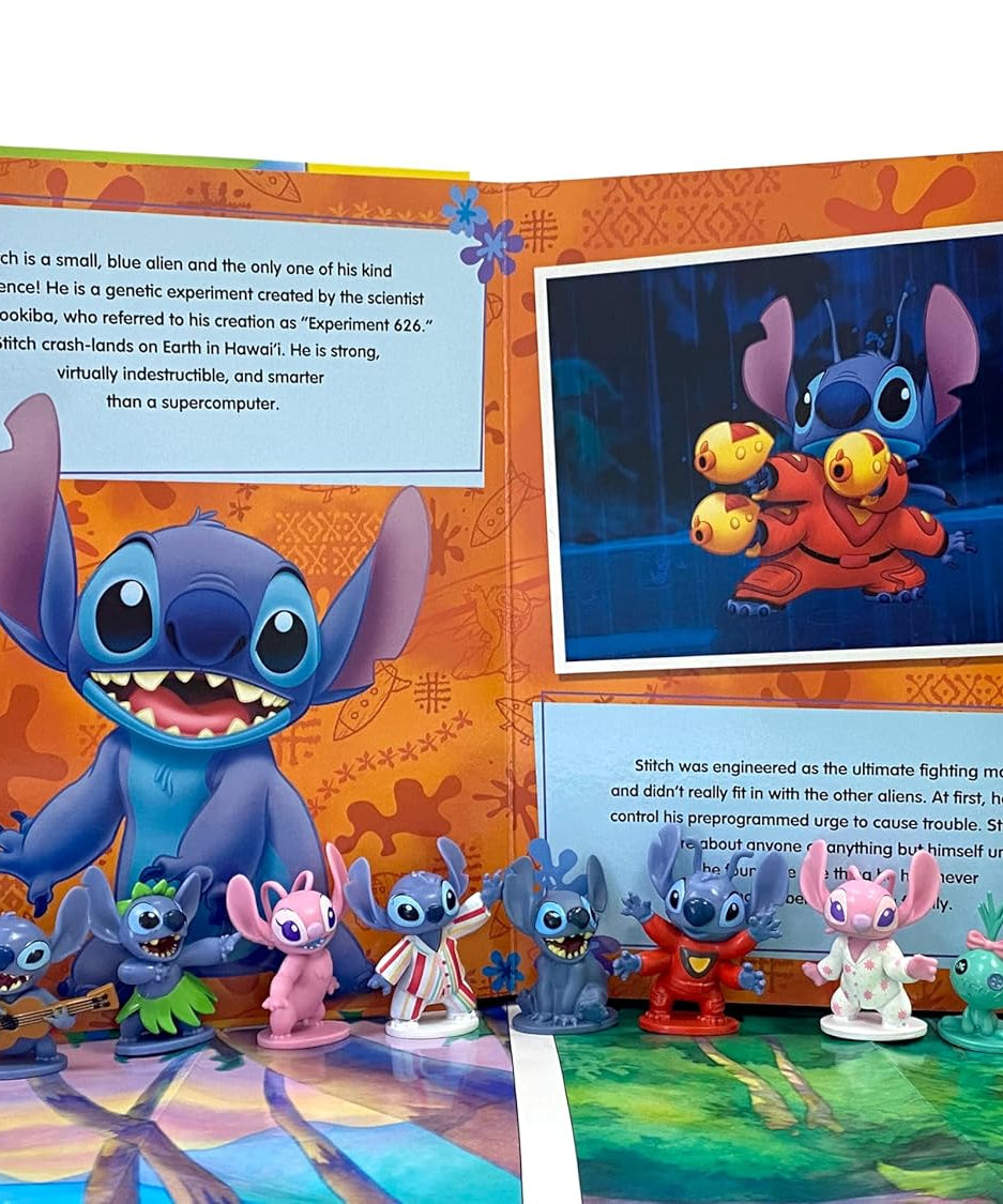 Phidal - Stitch Figurine Toy English Activity and Story Book