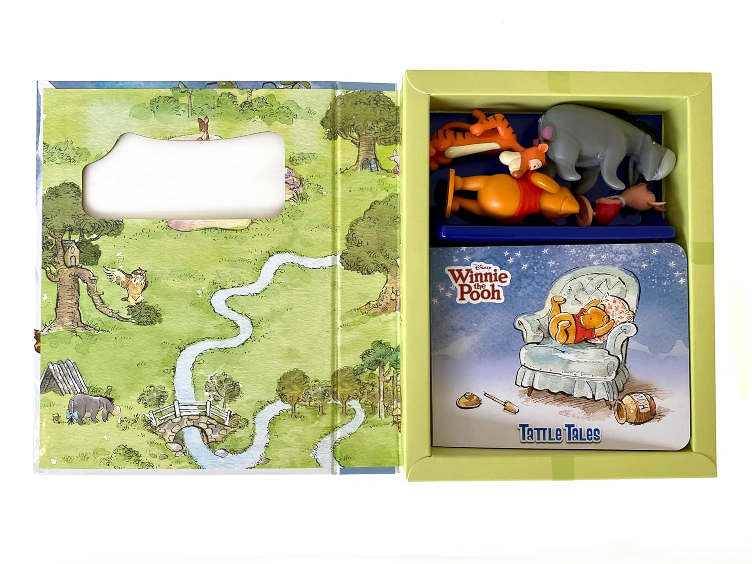 Phidal - Winnie the Pooh Tattle Tales Figurine Toy English Activity and Story Book