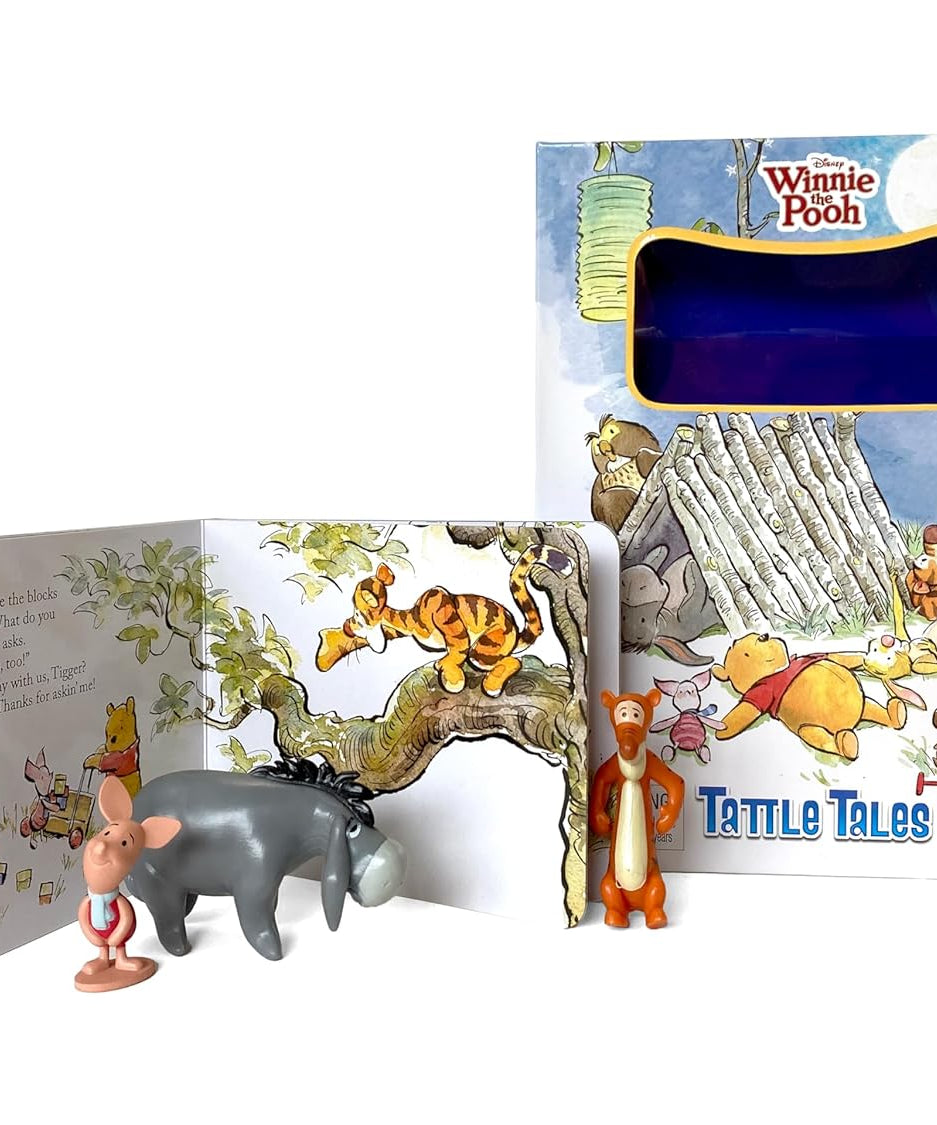 Phidal - Winnie the Pooh Tattle Tales Figurine Toy English Activity and Story Book