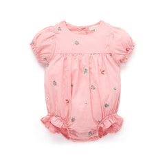 Purebaby Embroidered Bodysuit - Swallow Broderie-Bodysuits-Swallow Broderie-0-3m | Natural Baby Shower