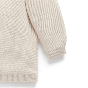 Purebaby Knit Cardigan - White-Cardigans-White-0-3m | Natural Baby Shower