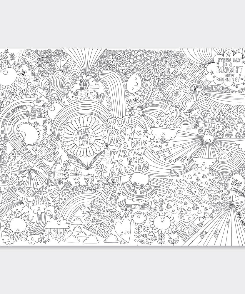 Rachel Ellen - Positive Vibes Dev Coloring Posters