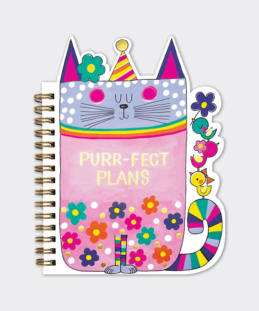 Rachel Ellen - Purr-fect Cat Shaped Wire Bound Notebook