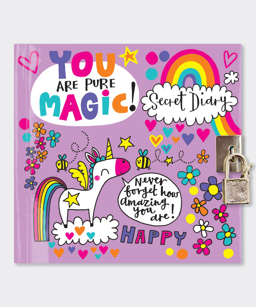 Rachel Ellen - You Are Pure Magic - Unicorn Lockable Secret Diary