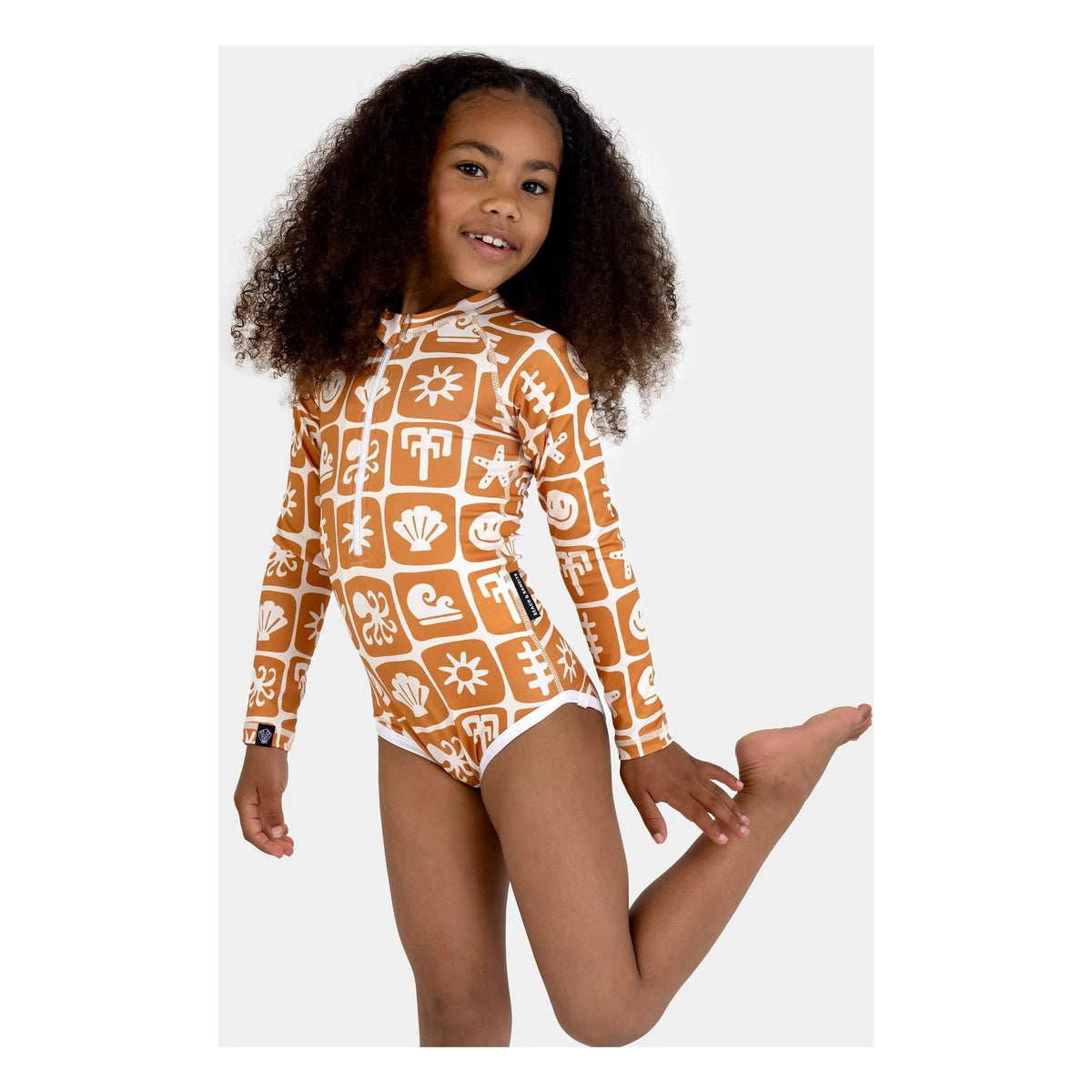 Beach & Bandits - Sea Smiley UV-Protected Swimsuit Recycled Fibers | Terracotta