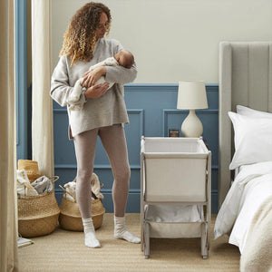 Shnuggle Air Lite Bedside Crib Bundle - Taupe-Bedside Cribs-Taupe- | Natural Baby Shower