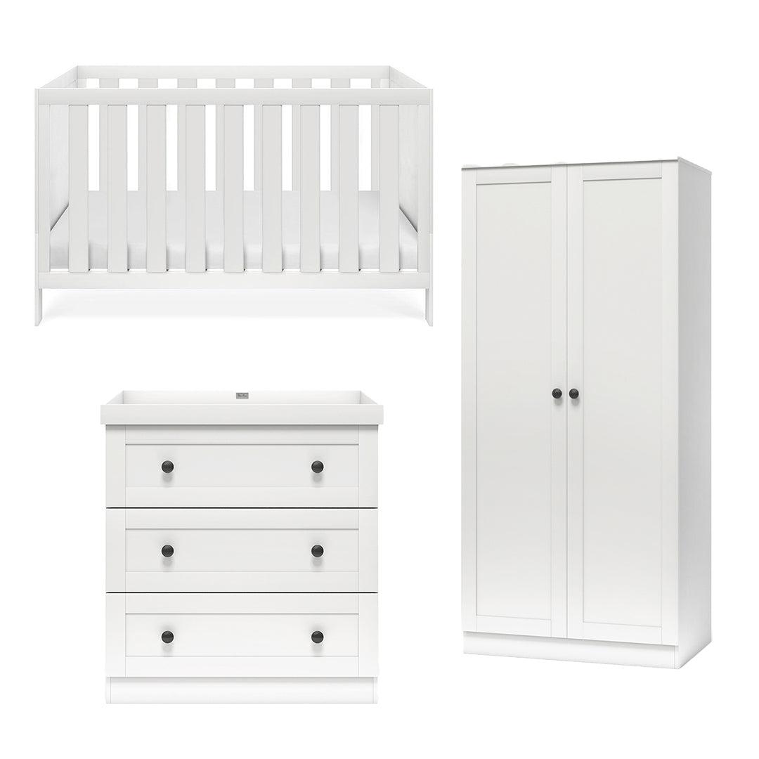 Silver Cross Bromley 3 Piece Room Set - White-Nursery Sets-White-No Mattress | Natural Baby Shower