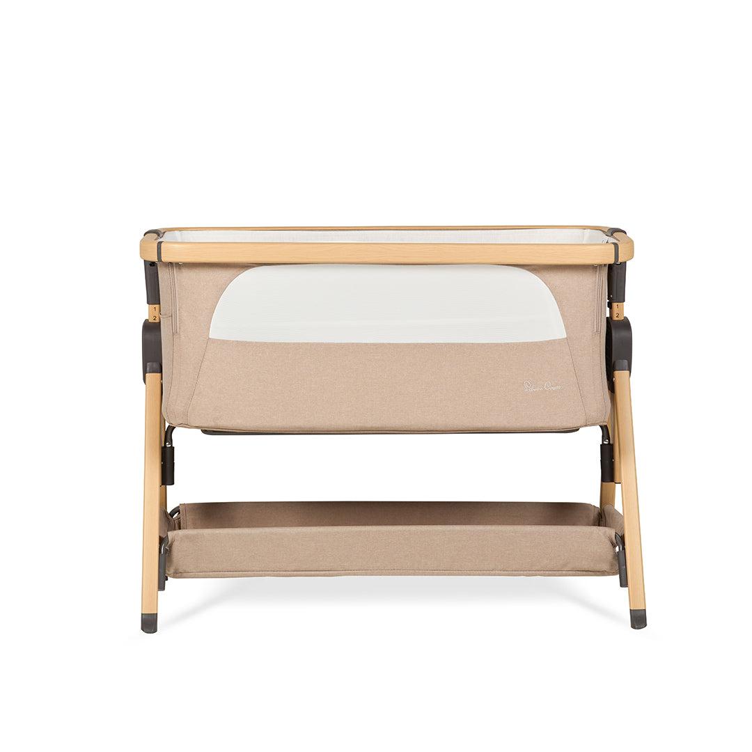 Silver Cross Lunar Bedside Crib - Oatmeal-Bedside Cribs-Oatmeal- | Natural Baby Shower