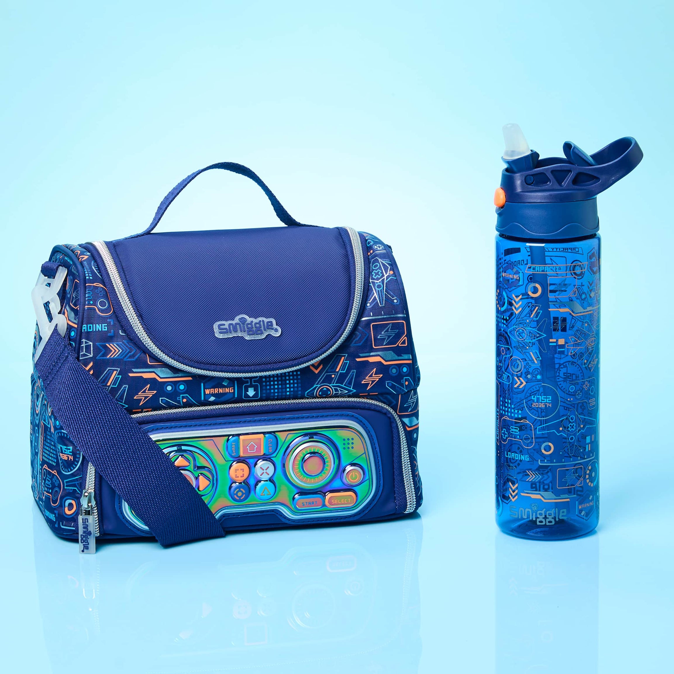 Smiggle - Beta Double Layered Lunch Bag with Strap