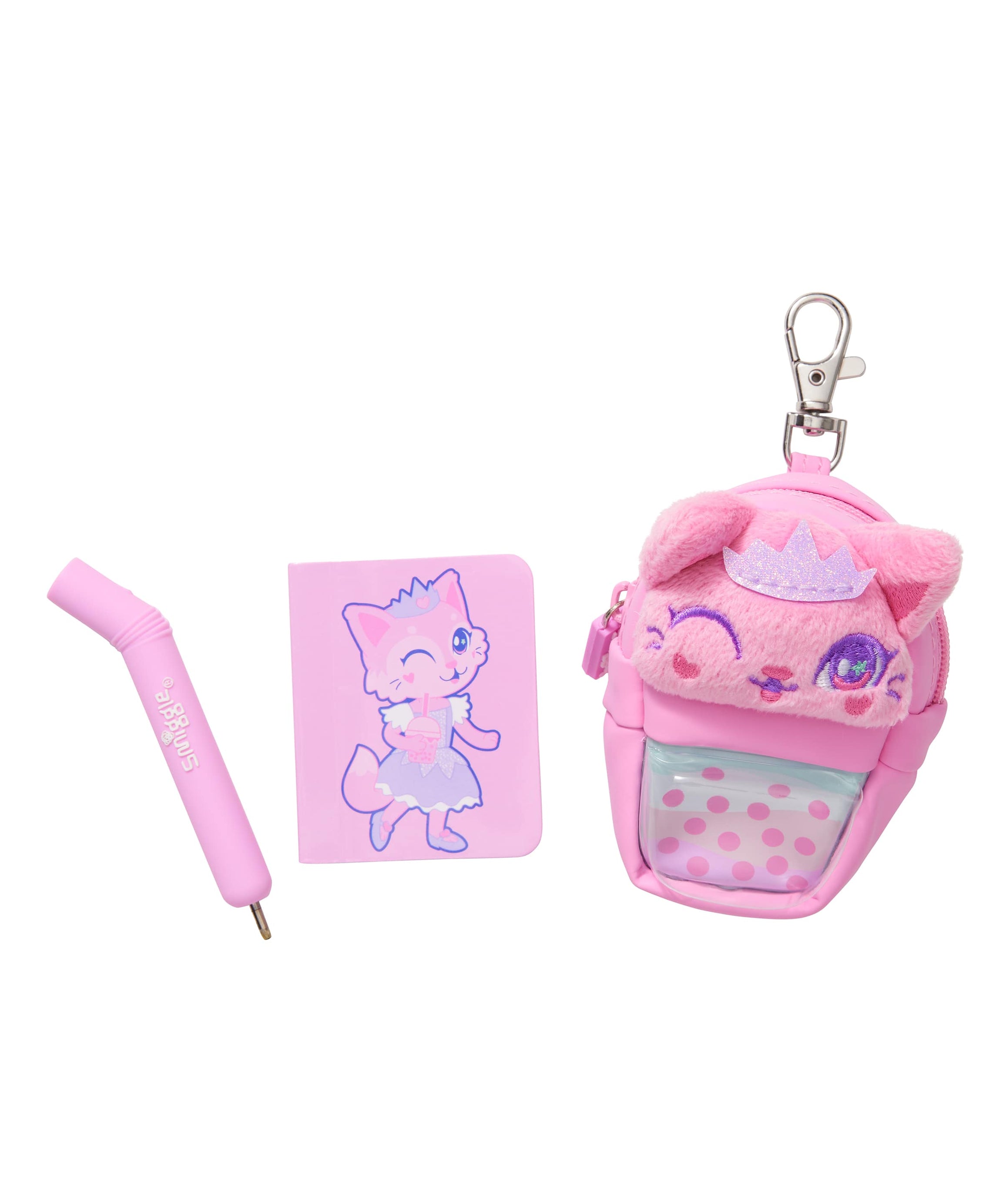 Smiggle - Bubble Time Mini Pen and Notebook Keychain