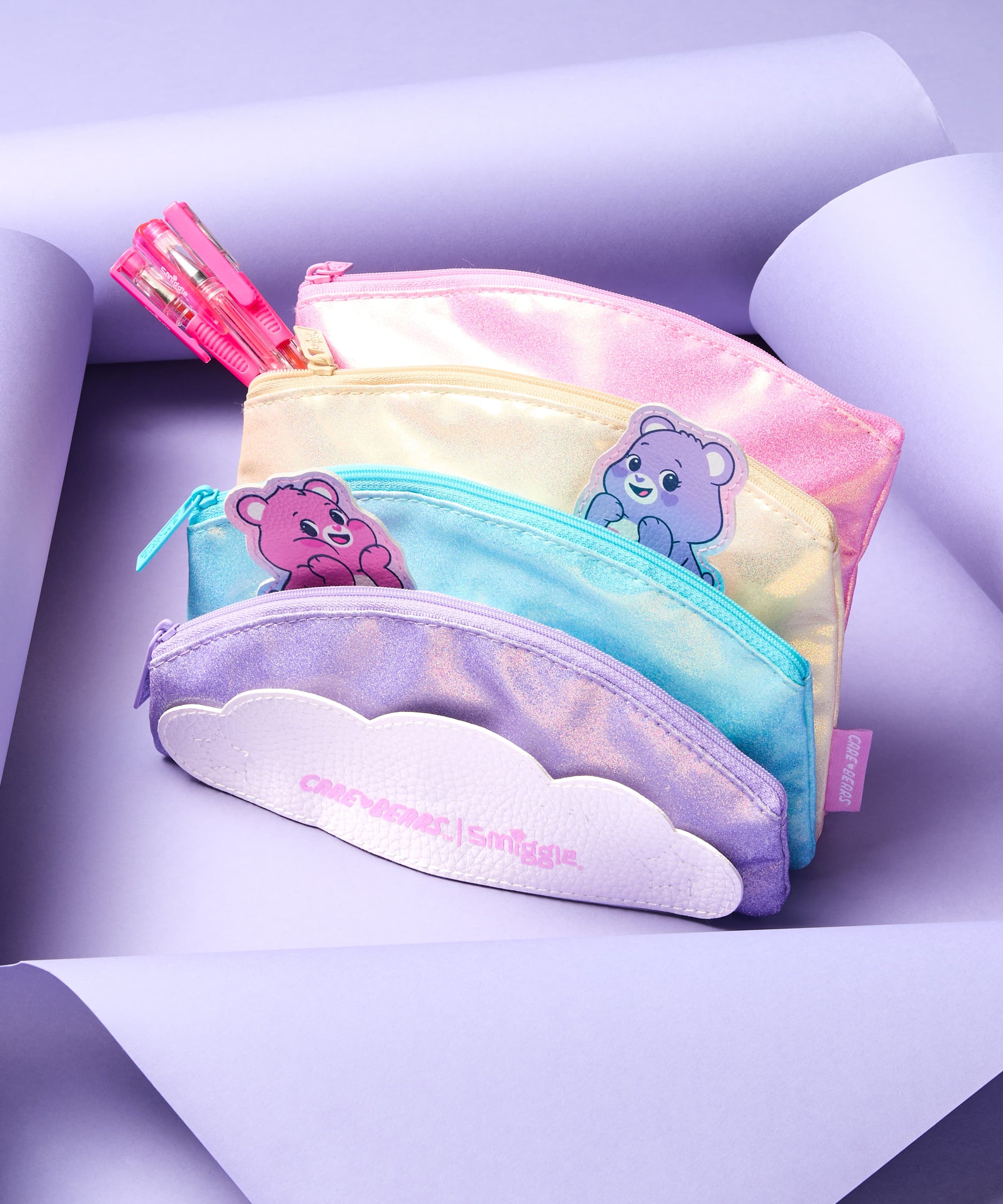 Smiggle - Care Bears Multi-Pocket Pencil Case