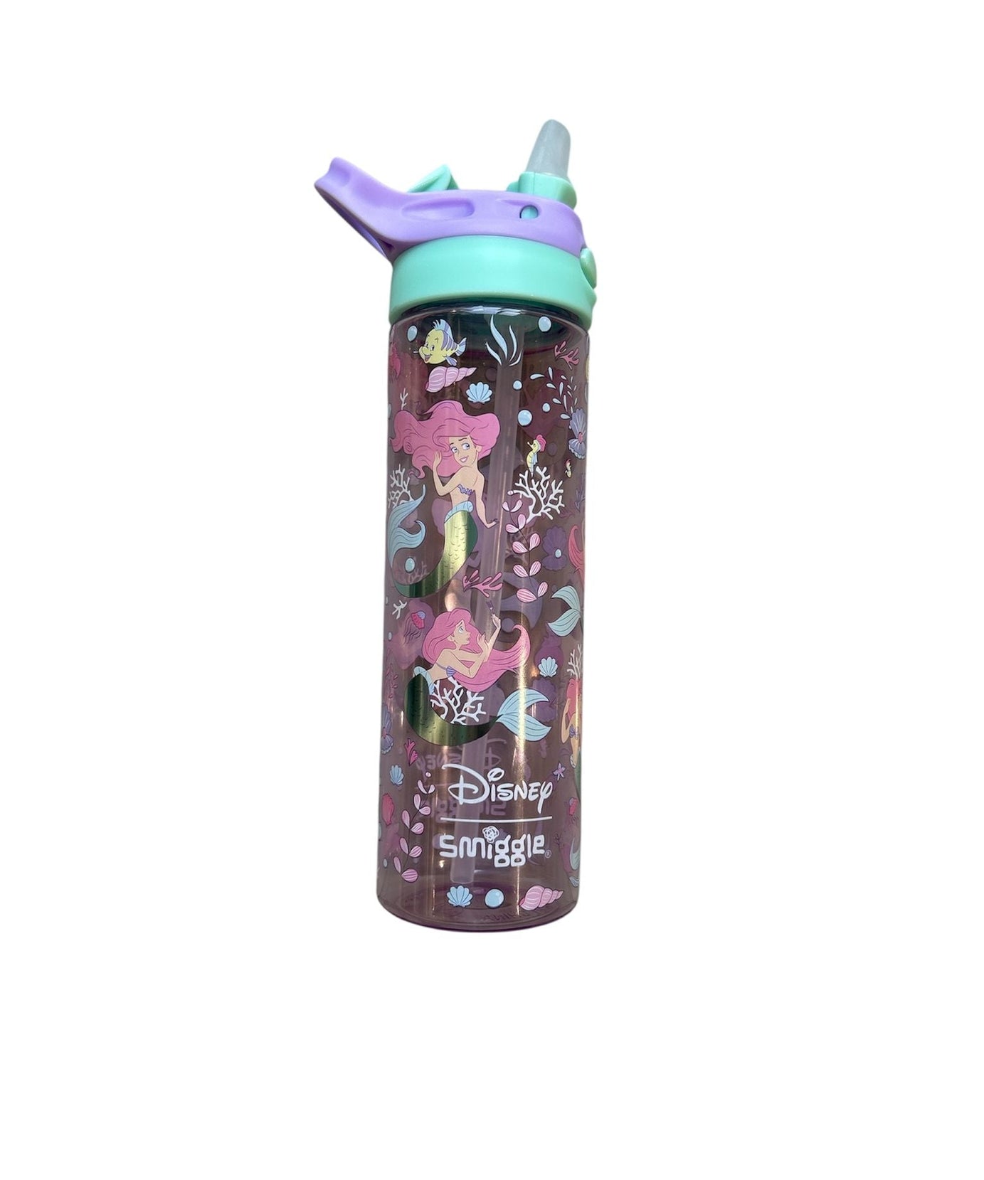 Smiggle - Disney Ariel BPA-free Automatic Straw 650ML Water Bottle