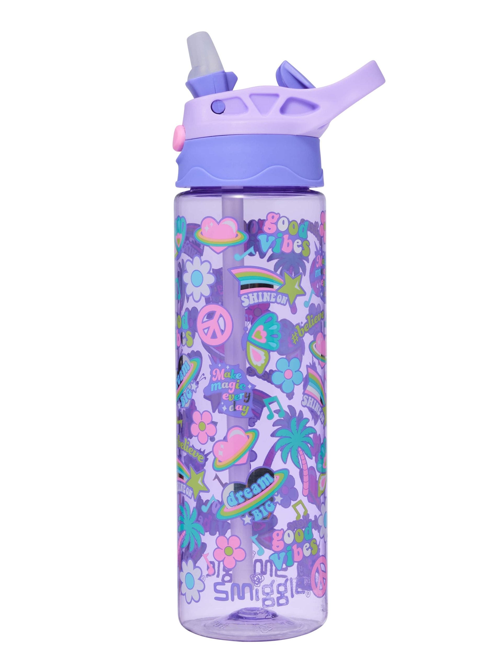 Smiggle - All Stars 650ML Automatic Spout BPA-Free Water Bottle