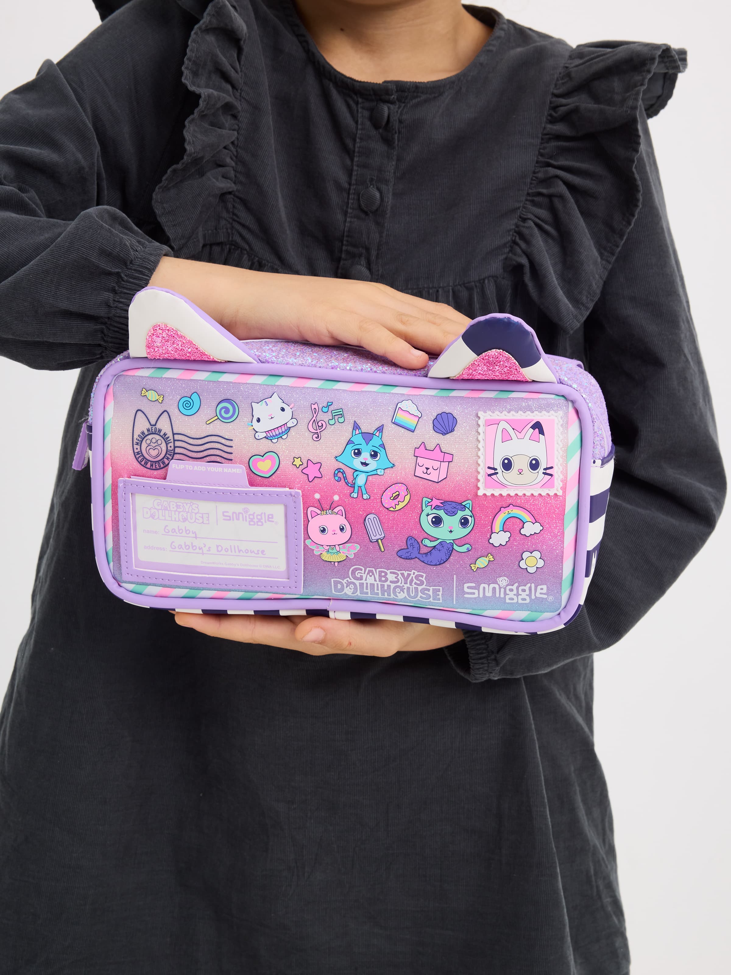 Smiggle - Gabbys Dollhouse Eğlenceli Kalem Kutusu - Dinossi