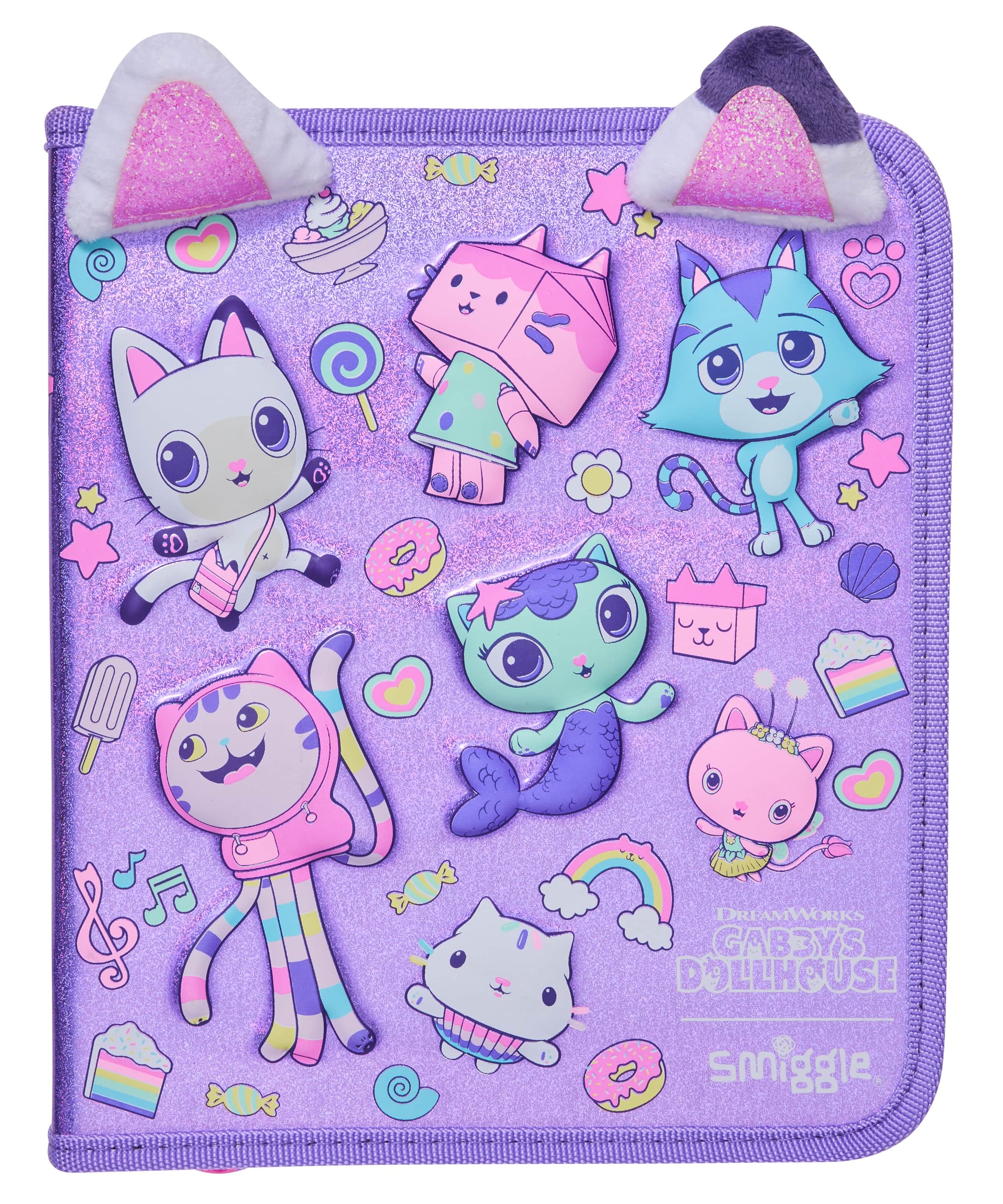 Smiggle - Gabby's Dollhouse Pencil Case and Stationery Set