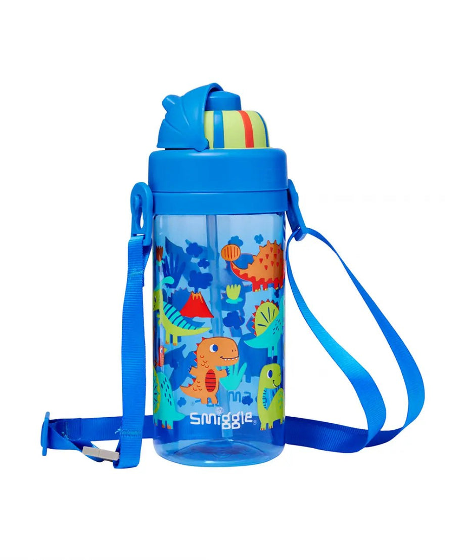 Smiggle - Glide Teeny Tiny Dinossi Design 400 ML BPA-free Hidden Straw Water Bottle