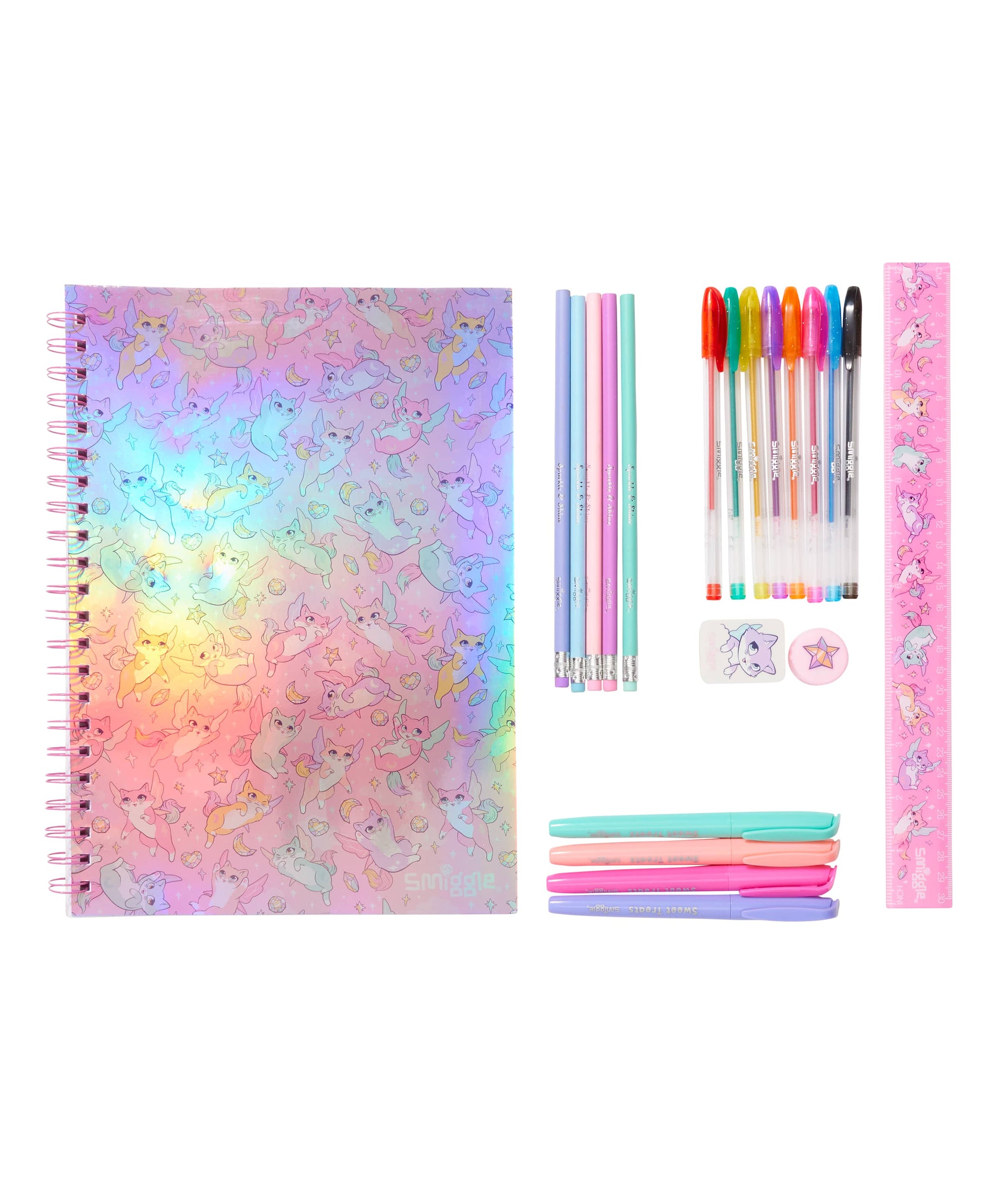 Smiggle - Happy Tales 22 Parça Dev Kırtasiye Seti - Dinossi