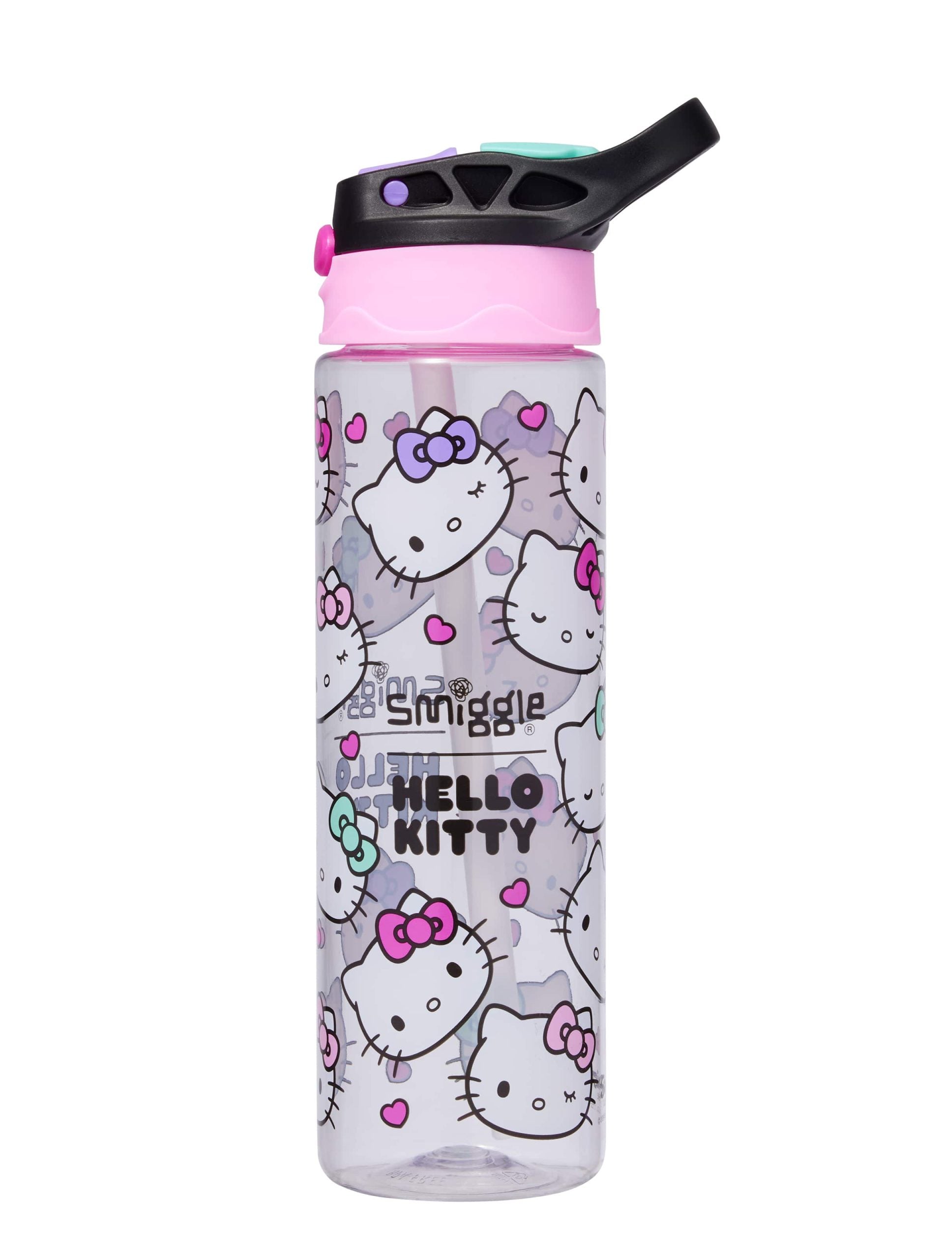 Smiggle - Hello Kitty BPA-free Automatic Straw 650ML Water Bottle