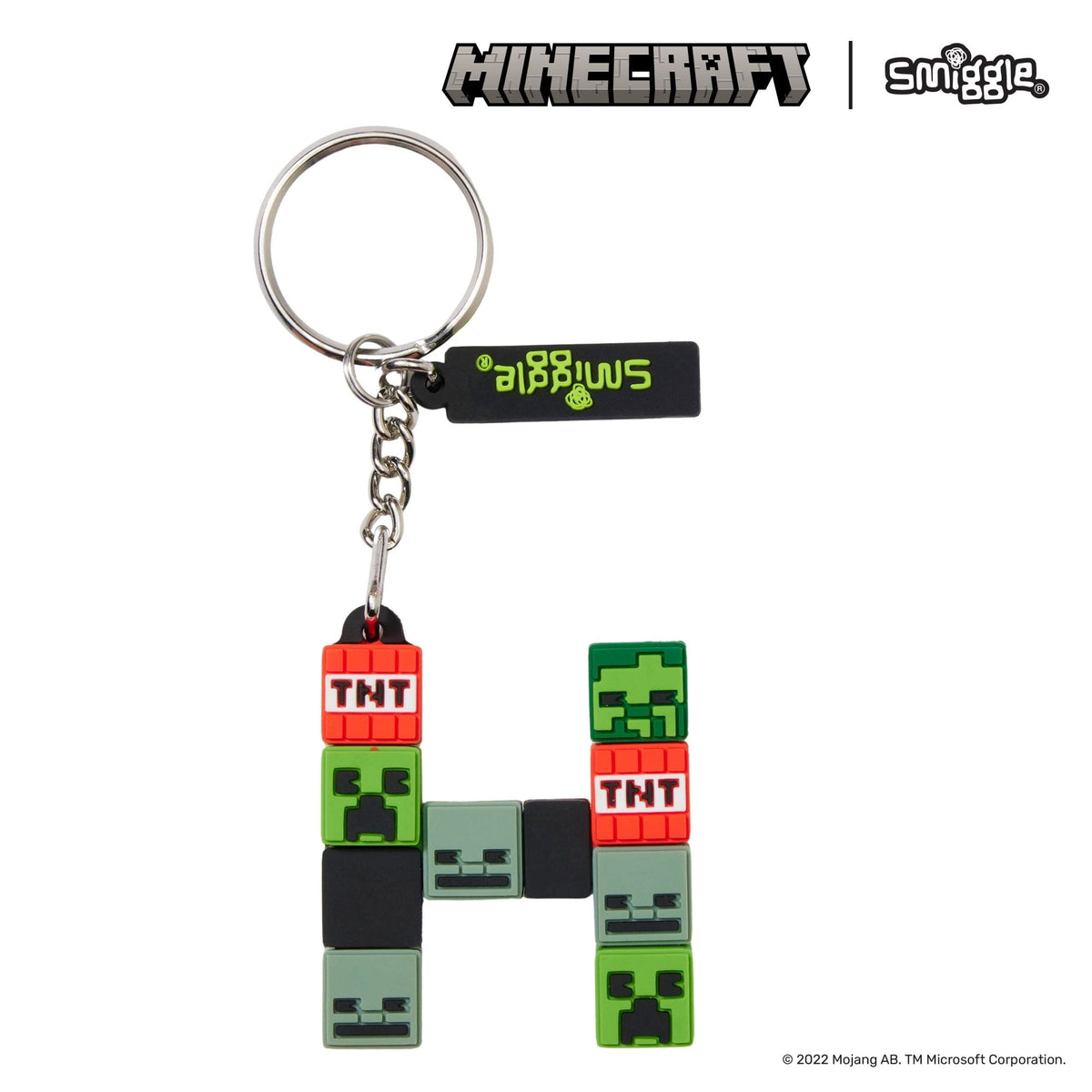 Smiggle - Minecraft Letter H Keychain