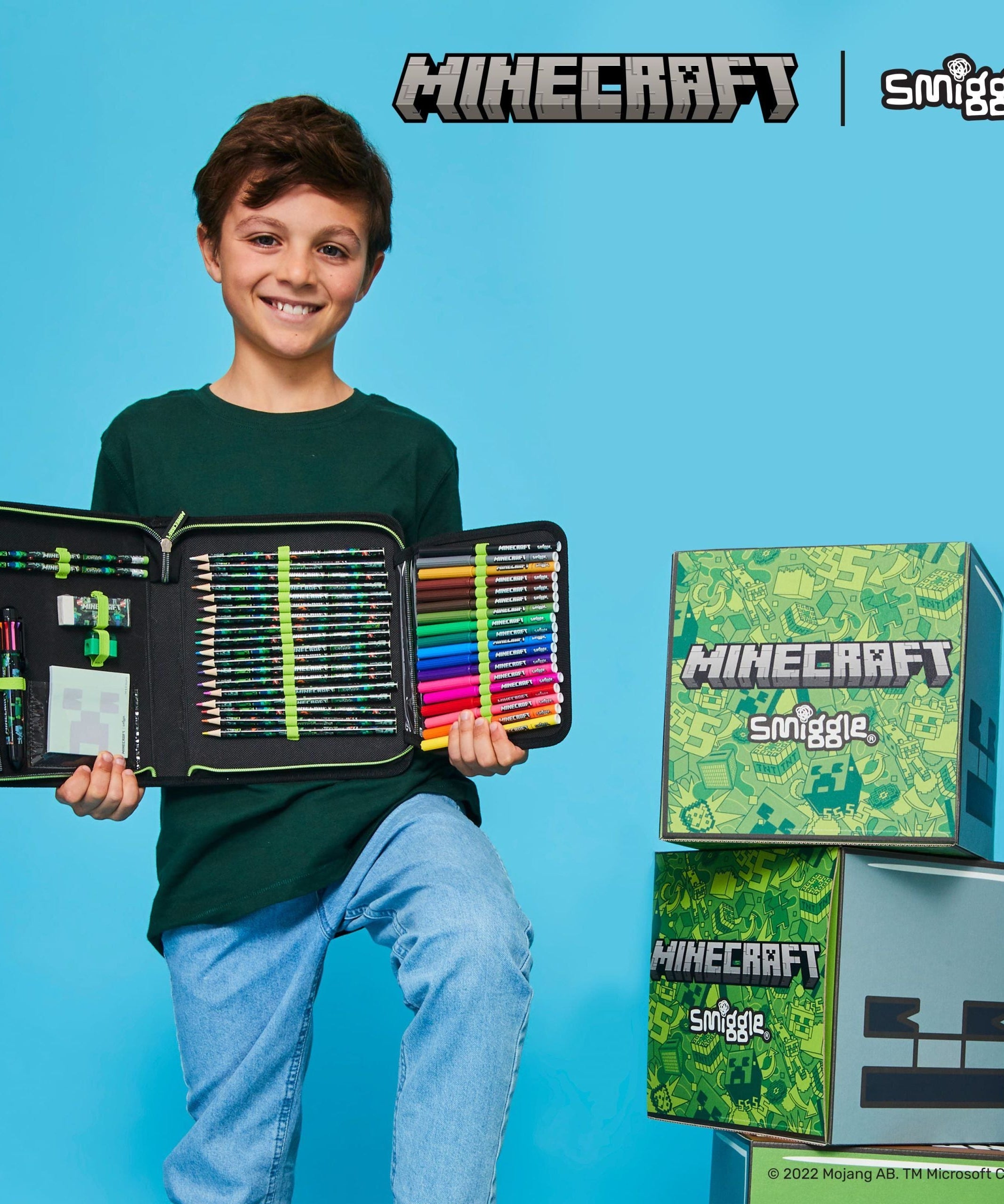 Smiggle - Minecraft Stationery Set and Pencil Case