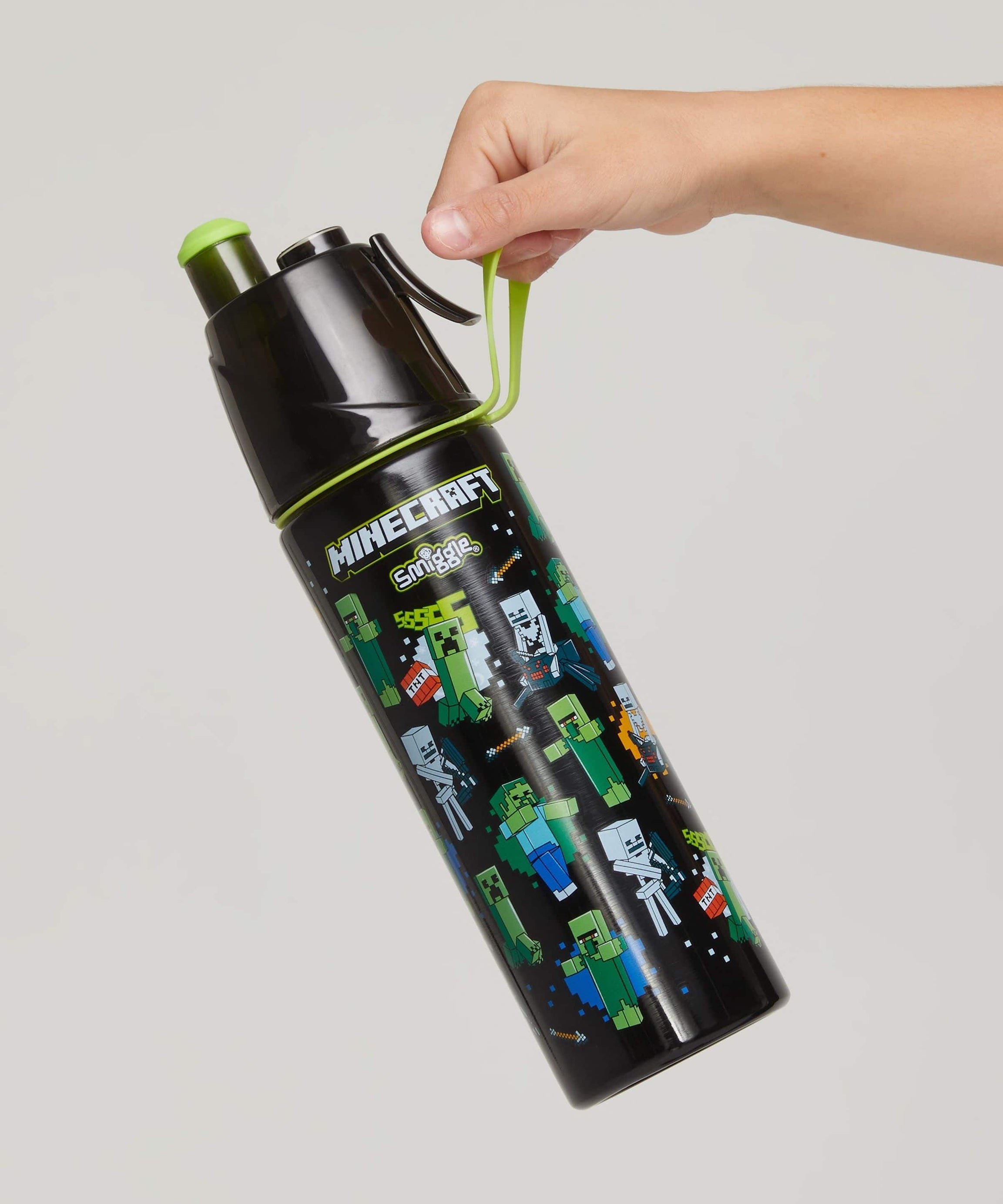 Smiggle - Minecraft Water Spray 500ML Steel Bottle