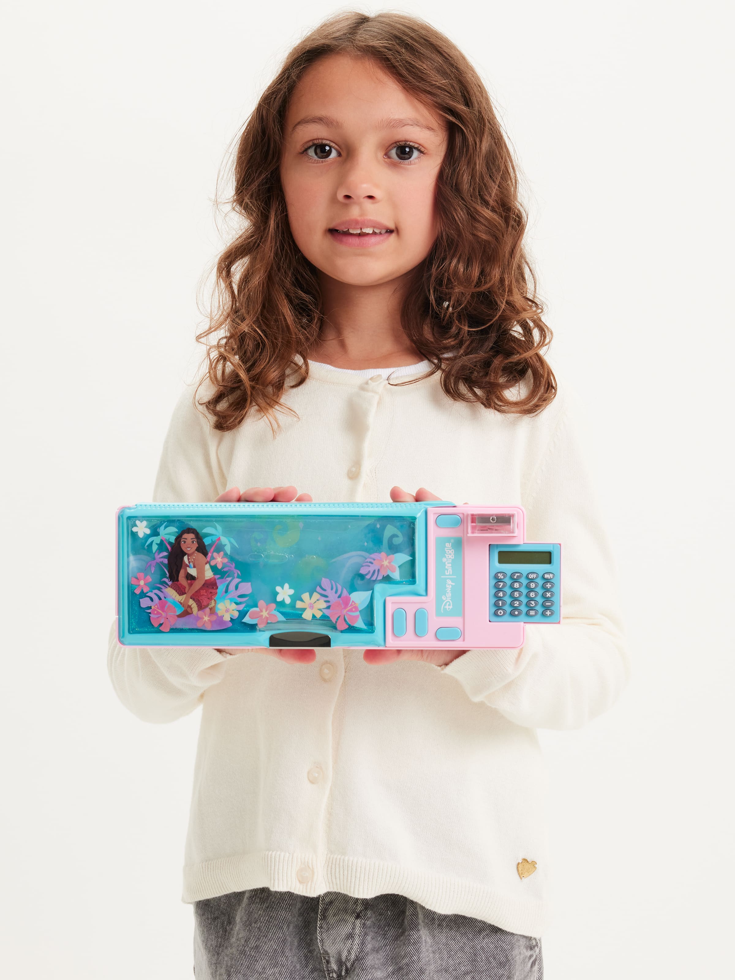 Smiggle - Moana Pencil Case with Calculator and Automatic Mechanism